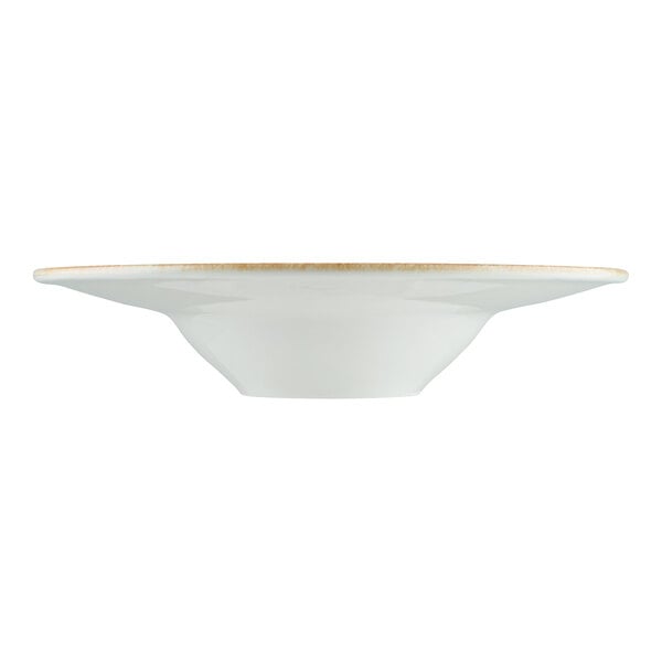 Bonna by Global Tableware Collective Alhambra 11 1/8" Round Blue and Orange Porcelain Wide Rim Deep Plate - 6/Case