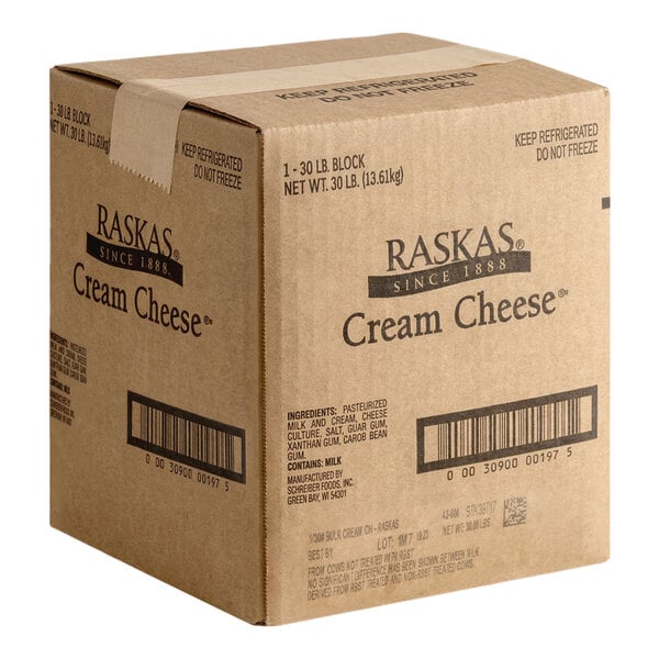 Raskas Plain Cream Cheese 30 lb.