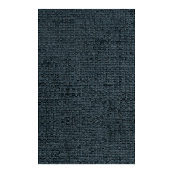 A dark textured rectangular menu cover with a woven rattan pattern.