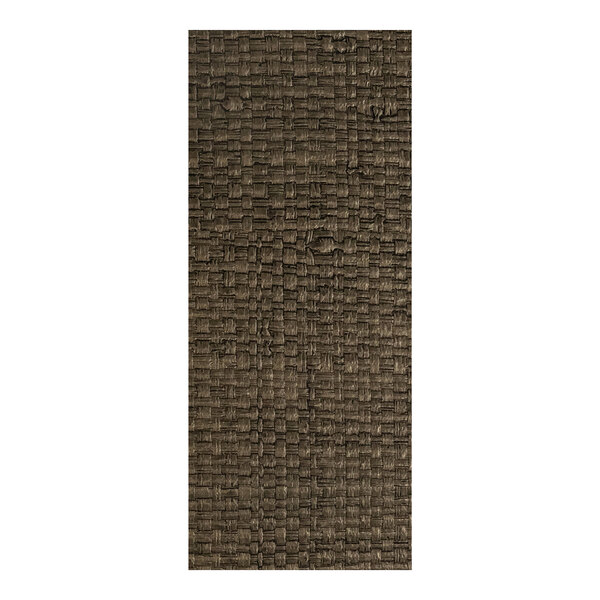 H. Risch, Inc. Rattan 4 1/4" x 11" Customizable Mocha 4-View Menu Cover - 25/Case