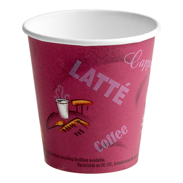 Solo 10 oz. Bistro Single-Sided Poly Paper Hot Cup 510SI - 1,000/Case