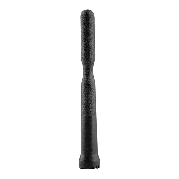 A black ABS plastic muddler measuring 8 3/4 inches in length.