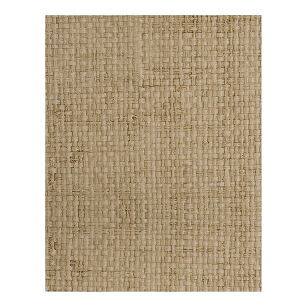 H. Risch, Inc. Rattan 8 1/2" x 11" Customizable Desert 4-View Menu Cover - 25/Case