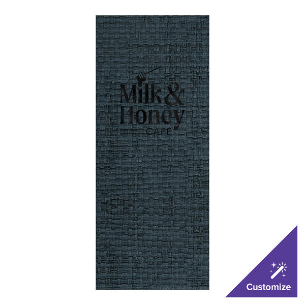 H. Risch, Inc. Rattan 4 1/4" x 11" Customizable Oxford 6-View Menu Cover - 25/Case