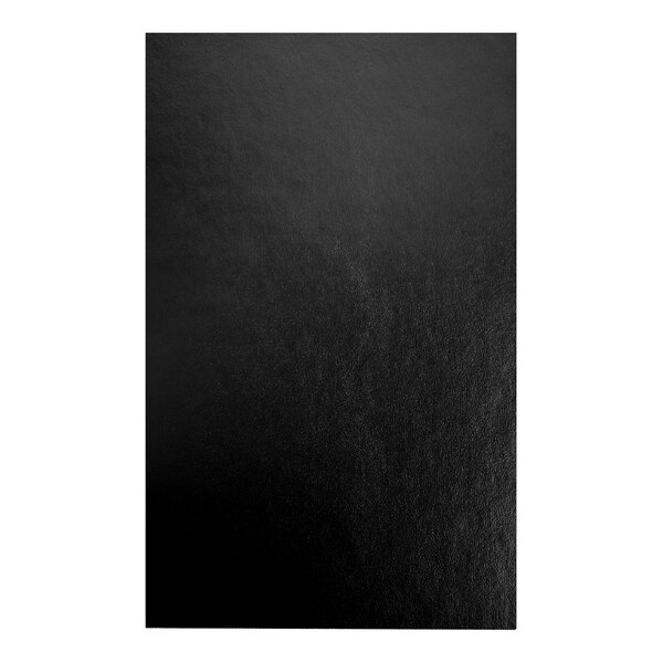 A black rectangular sheet, likely a cover or backing for binding documents.