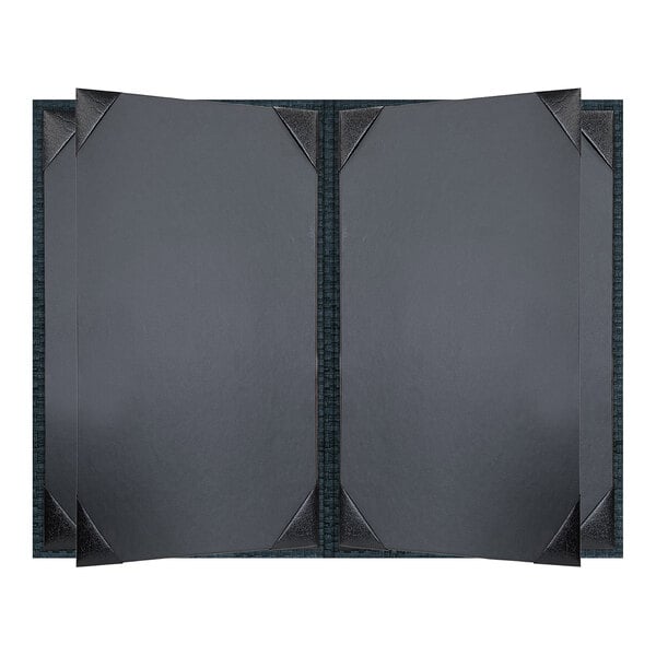 H. Risch, Inc. Rattan 5 1/2" x 8 1/2" Customizable Oxford 6-View Menu Cover - 25/Case