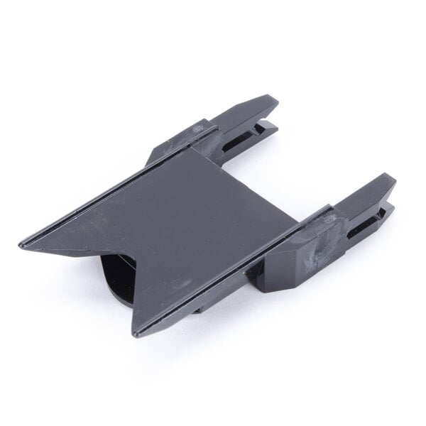 A black plastic Hamilton Beach replacement container guide with two legs.