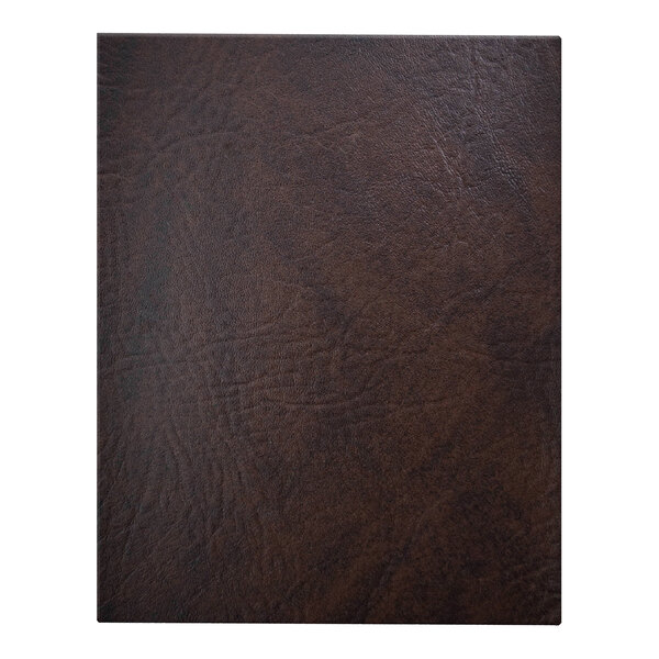 An 8.5 x 11 inch Harley brown leather binder with a floating hinge and screwposts.