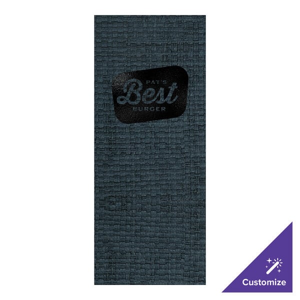 H. Risch, Inc. Rattan 4 1/4" x 11" Customizable Oxford 2-View Menu Cover - 25/Case