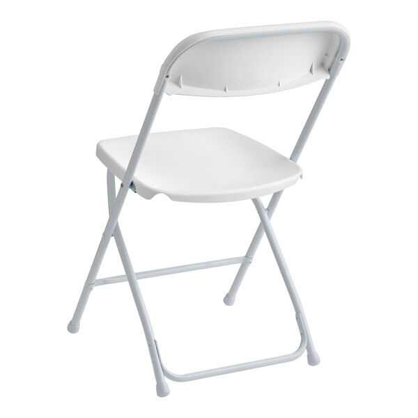 Lancaster Table & Seating White Textured and Contoured Folding Chair - 10/Case