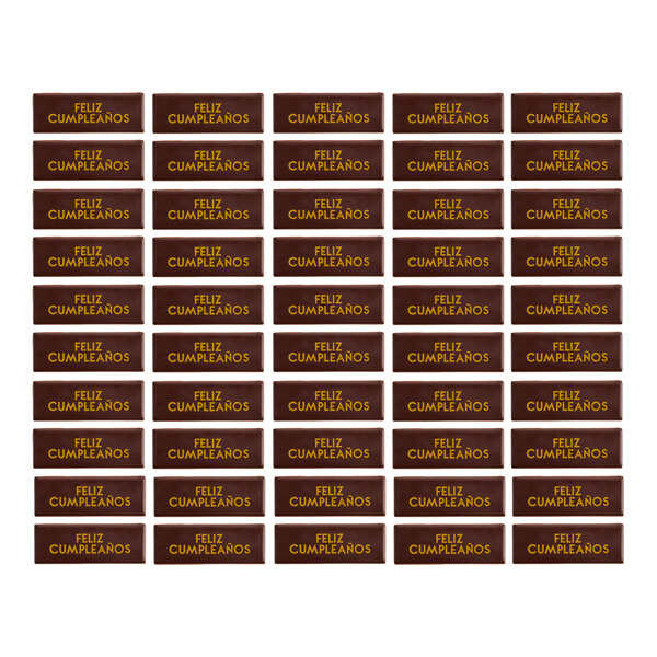 Chocolatree Feliz Cumpleanos Chocolate Decoration - 50/Box