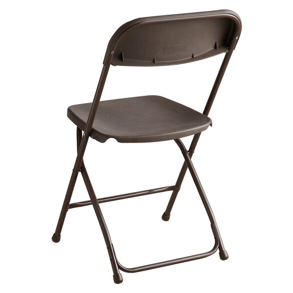 Lancaster Table & Seating Brown Textured and Contoured Folding Chair - 10/Case