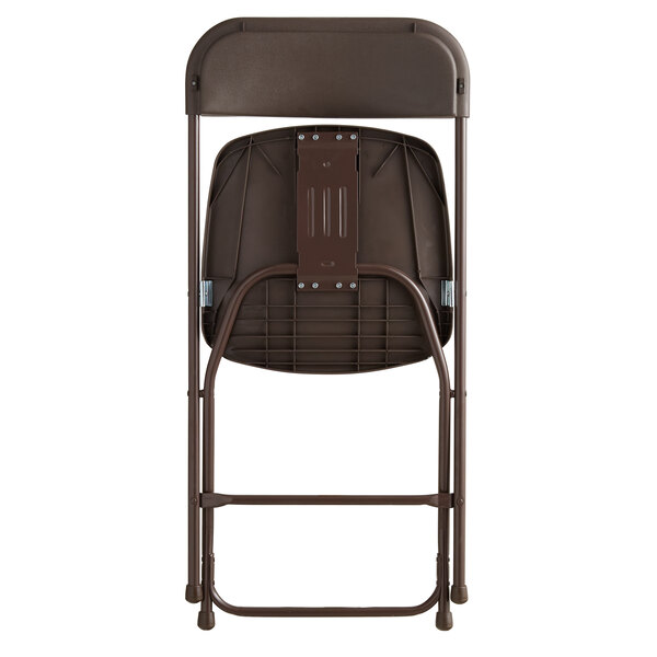 Lancaster Table & Seating Brown Textured and Contoured Folding Chair - 10/Case