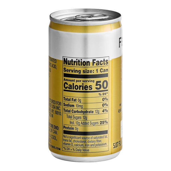 A small 5 fl. oz. can of Fever-Tree Premium Tonic Water with a yellow and silver design.