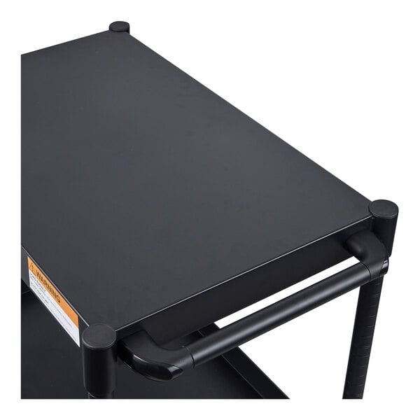 Luxor MightyHaul 39 15/16" x 24 1/8" x 36 7/8" Steel 2-Shelf Adjustable Height Heavy-Duty Industrial Utility Cart with Reversible Tub or Flat Shelves and Heavy-Duty Casters UCMT010 - 1,200 lb.