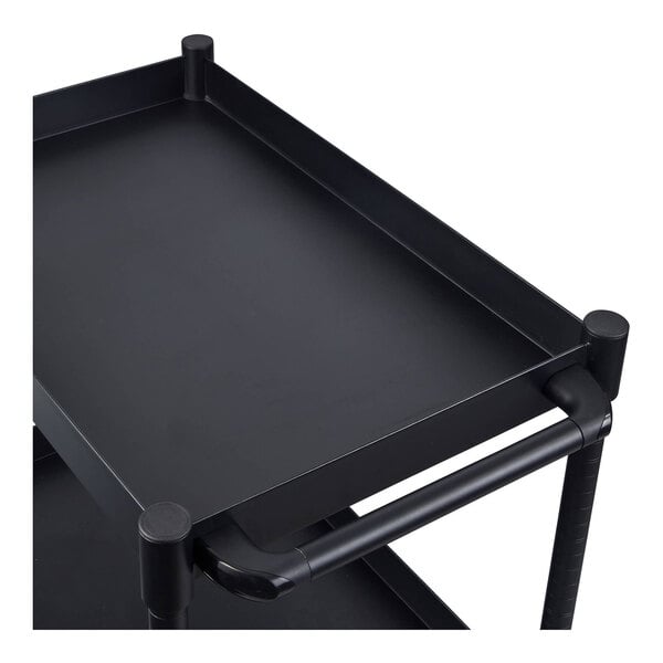 Luxor MightyHaul 39 15/16" x 24 1/8" x 36 7/8" Steel 3-Shelf Adjustable Height Heavy-Duty Industrial Utility Cart with Reversible Tub or Flat Shelves and Heavy-Duty Casters UCMT011 - 1,200 lb.