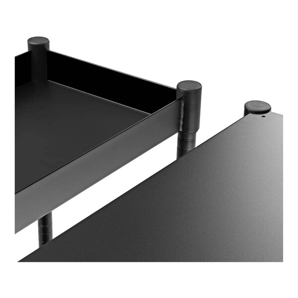 Luxor MightyHaul 39 15/16" x 24 1/8" x 36 7/8" Steel 3-Shelf Adjustable Height Heavy-Duty Industrial Utility Cart with Reversible Tub or Flat Shelves and Heavy-Duty Casters UCMT011 - 1,200 lb.