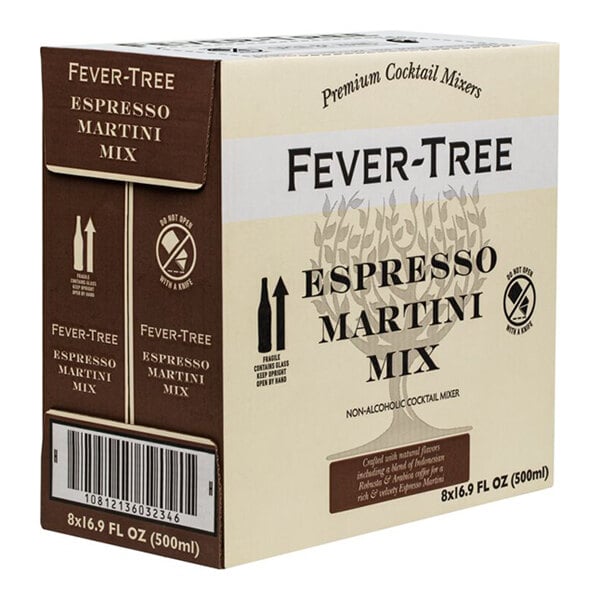 A case of Fever-Tree Espresso Martini Mix containing eight 16.9 fl. oz. bottles.