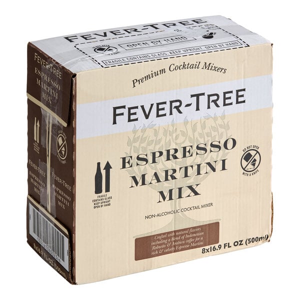 A case of Fever-Tree Espresso Martini Mix containing eight 16.9 fl. oz. bottles.
