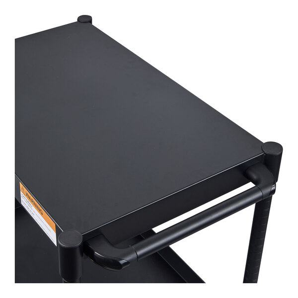 Luxor MightyHaul 39 15/16" x 18 1/8" x 36 7/8" Steel 2-Shelf Adjustable Height Heavy-Duty Industrial Utility Cart with Reversible Tub or Flat Shelves and Heavy-Duty Casters UCMT012 - 1,200 lb.