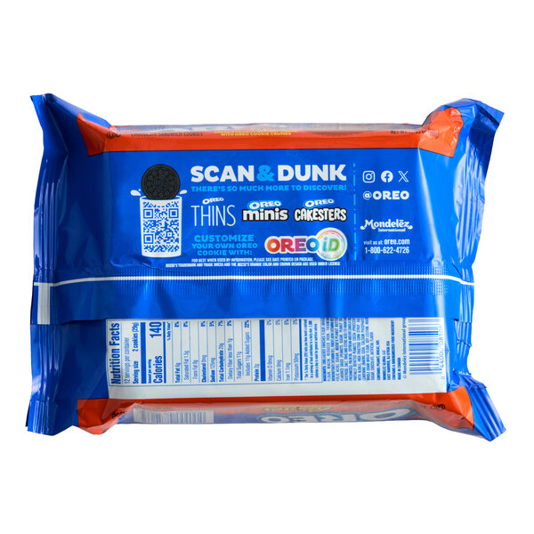 A package of Nabisco Oreo Reese's Peanut Butter Sandwich Cookies weighing 12.35 ounces.