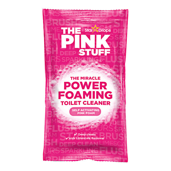 A packet of The Pink Stuff Miracle Power Foaming Toilet Cleaner.
