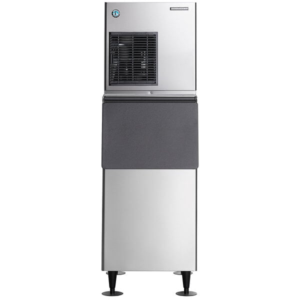 Hoshizaki F-422MAK Slim-Line Series 22" Air-Cooled Modular Flake Ice Machine with Stainless Steel Finish Ice Storage Bin - 485 lb., 115V, 1 Phase