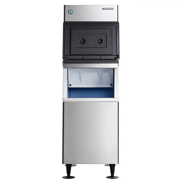 Hoshizaki F-422MAK Slim-Line Series 22" Air-Cooled Modular Flake Ice Machine with Stainless Steel Finish Ice Storage Bin - 485 lb., 115V, 1 Phase