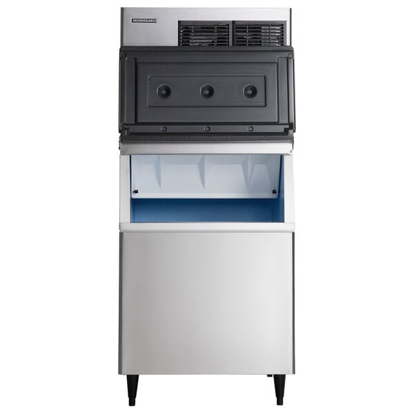 Hoshizaki KM-530MAK 30" Air-Cooled Modular Crescent Cube Ice Machine with Stainless Steel Finish Ice Storage Bin - 545 lb., 115V, 1 Phase