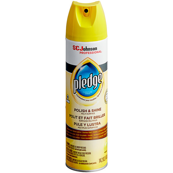SC Johnson Pledge® Professional Polish and Shine 301168 14.2 oz. Lemon Multi-Surface Furniture Spray - 6/Case