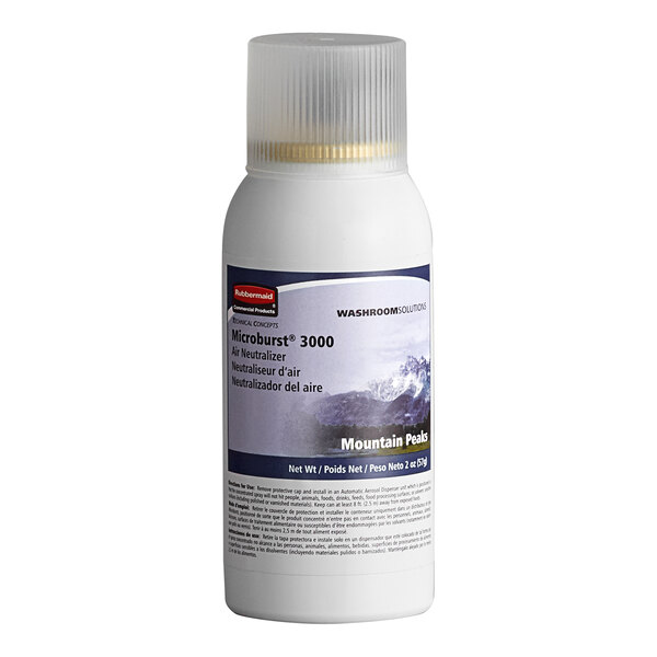 Rubbermaid® Microburst 3000 FG4012571 Mountain Peaks Metered Aerosol Air Freshener System Refill - 12/Case