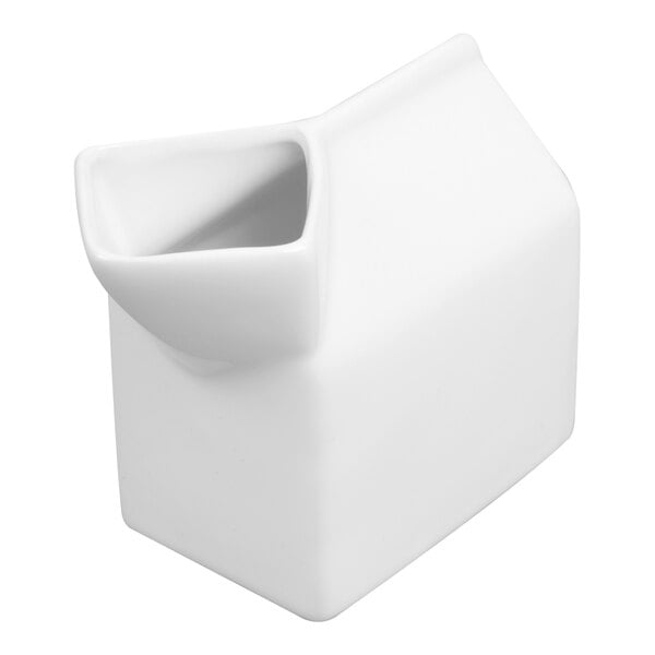 American Metalcraft CMCC5 Ceramic 5 oz. Milk Carton Creamer