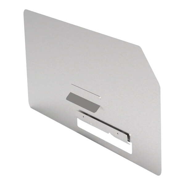 A stainless steel right splash guard kit designed for use with GEF Series equipment.
