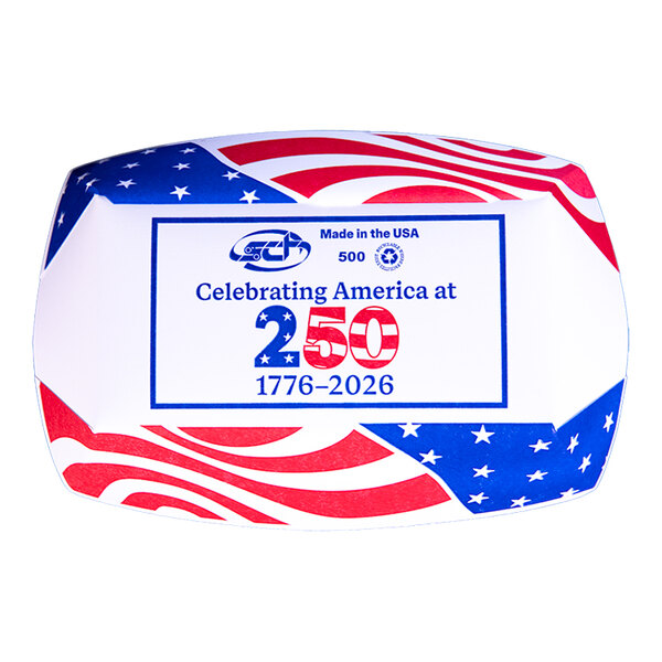 Southern Champion #100 1 lb. U.S. Flag Paper Food Tray - 1,000/Case