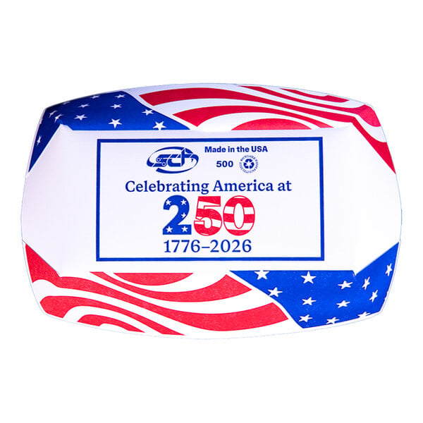 Southern Champion #50 1/2 lb. U.S. Flag Paper Food Tray - 1,000/Case