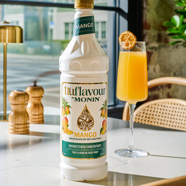 TruFlavour by Monin Unsweetened Mango Flavor Concentrate 1 Liter - 4/Case