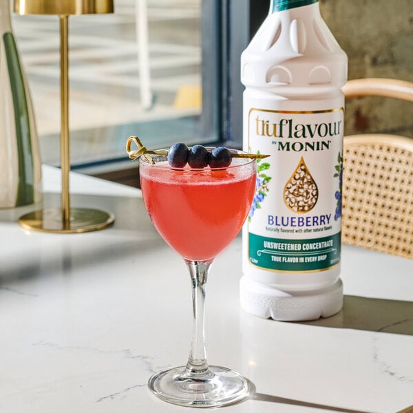 TruFlavour by Monin Unsweetened Blueberry Flavor Concentrate 1 Liter