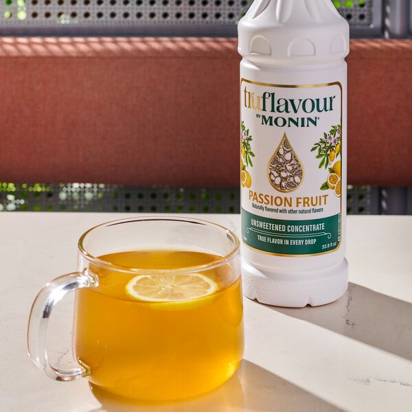 TruFlavour by Monin Unsweetened Passion Fruit Flavor Concentrate 1 Liter - 4/Case