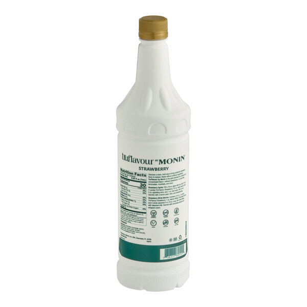 TruFlavour by Monin Unsweetened Strawberry Flavor Concentrate 1 Liter