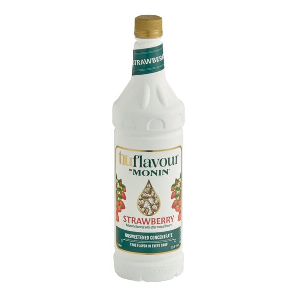 TruFlavour by Monin Unsweetened Strawberry Flavor Concentrate 1 Liter