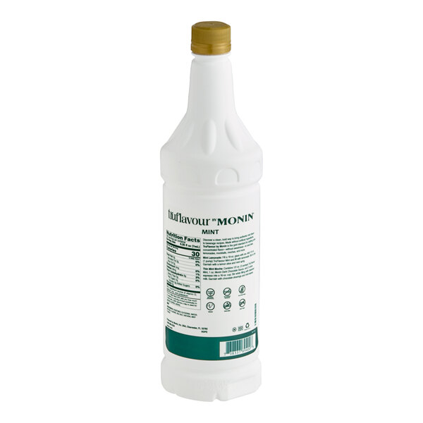 TruFlavour by Monin Unsweetened Mint Flavor Concentrate 1 Liter - 4/Case