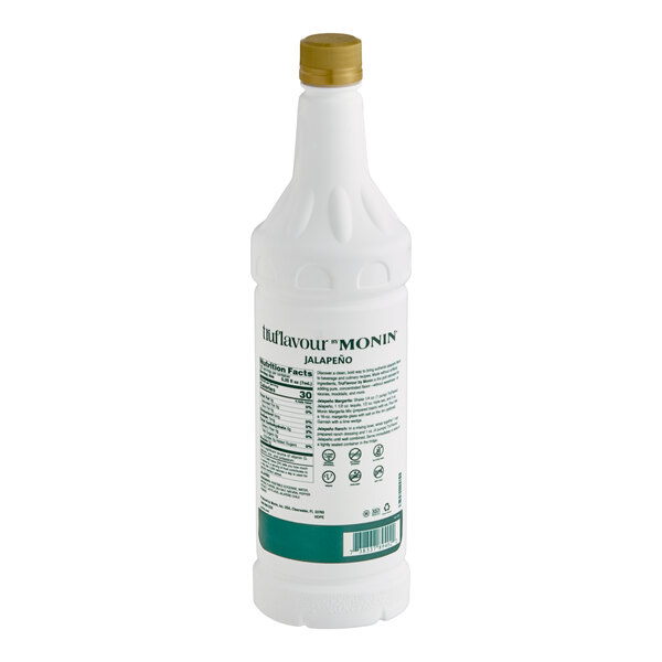 TruFlavour by Monin Unsweetened Jalapeno Culinary Flavor Concentrate 1 Liter - 4/Case