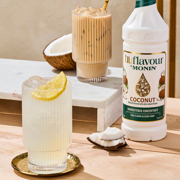 TruFlavour by Monin Unsweetened Coconut Flavor Concentrate 1 Liter - 4/Case
