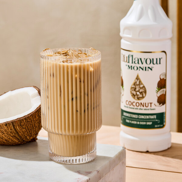TruFlavour by Monin Unsweetened Coconut Flavor Concentrate 1 Liter