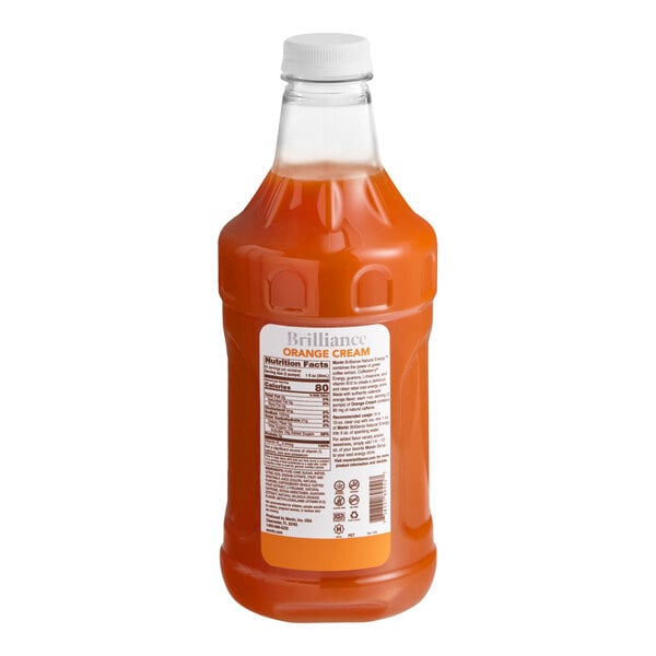 Monin Brilliance Orange Cream Natural 5:1 Energy Concentrate 64 fl. oz. - 4/Case