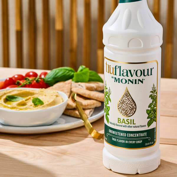 TruFlavour by Monin Unsweetened Basil Culinary Flavor Concentrate 1 Liter
