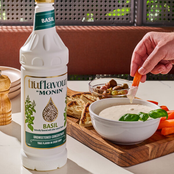 TruFlavour by Monin Unsweetened Basil Culinary Flavor Concentrate 1 Liter