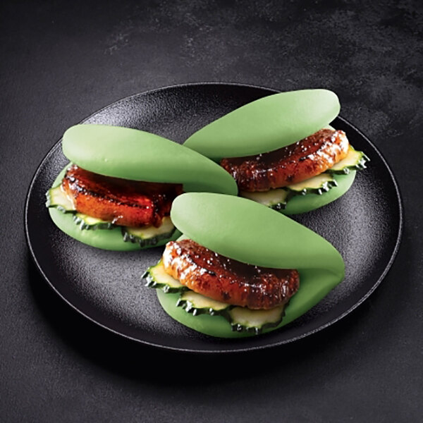 Amoy Royal Dragon Matcha Vegan Folded Bao Bun 1 oz. - 144/Case