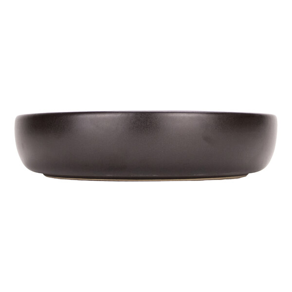 Maria Portugal Terracota Harmony by Arc Cardinal 7 5/8" Matte Black Round Stoneware Deep Plate - 6/Case