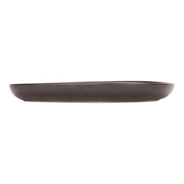 Maria Portugal Terracota Harmony by Arc Cardinal 6 7/8" x 4 3/4" Matte Black Organic Stoneware Plate - 6/Case